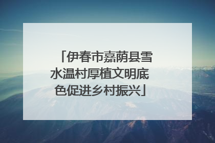 伊春市嘉荫县雪水温村厚植文明底色促进乡村振兴