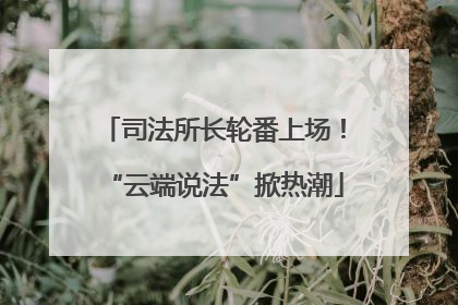 司法所长轮番上场！“云端说法”掀热潮