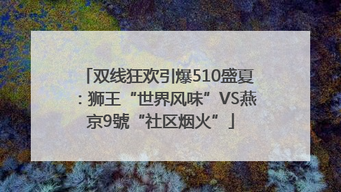 双线狂欢引爆510盛夏：狮王“世界风味”VS燕京9號“社区烟火”