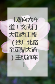 双向六车道！玄武门大街西工段（纱厂北路至定鼎大道）主线通车