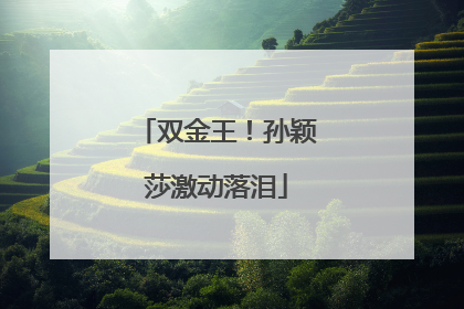 双金王！孙颖莎激动落泪