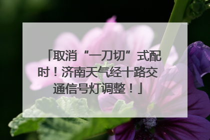 取消“一刀切”式配时！济南天气经十路交通信号灯调整！