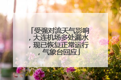 受强对流天气影响，大连机场多处漏水，现已恢复正常运行，气象台回应