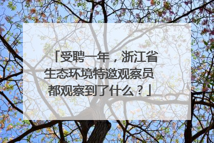 受聘一年，浙江省生态环境特邀观察员都观察到了什么？