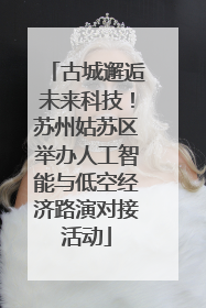 古城邂逅未来科技！苏州姑苏区举办人工智能与低空经济路演对接活动