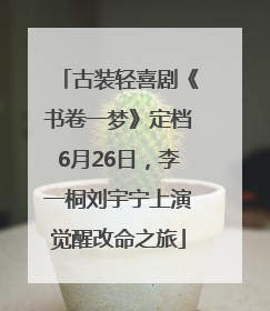 古装轻喜剧《书卷一梦》定档6月26日，李一桐刘宇宁上演觉醒改命之旅