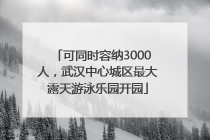 可同时容纳3000人，武汉中心城区最大露天游泳乐园开园