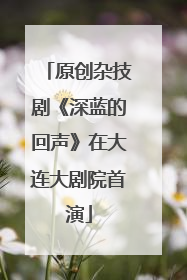 原创杂技剧《深蓝的回声》在大连大剧院首演