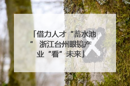 借力人才“蓄水池” 浙江台州眼镜产业“看”未来