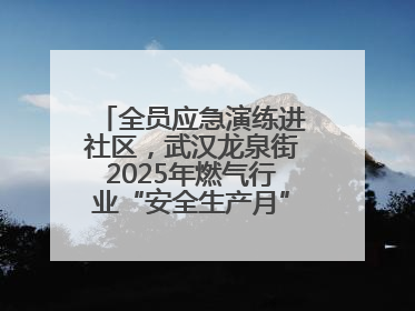 全员应急演练进社区，武汉龙泉街2025年燃气行业“安全生产月”宣传活动举行
