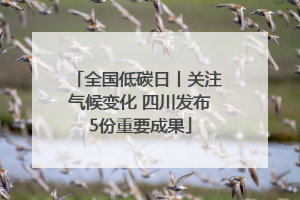 全国低碳日丨关注气候变化 四川发布5份重要成果