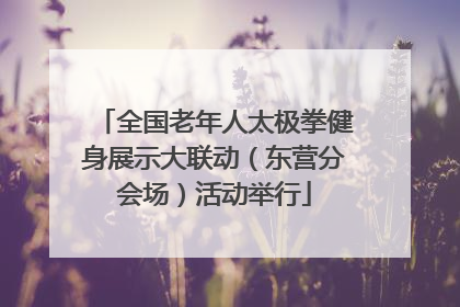 全国老年人太极拳健身展示大联动（东营分会场）活动举行