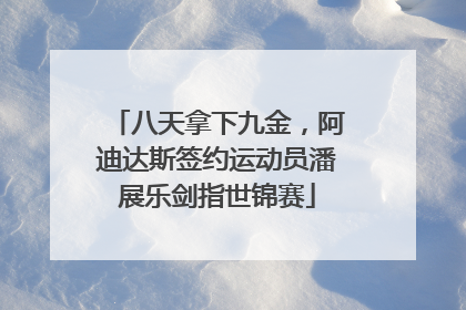 八天拿下九金，阿迪达斯签约运动员潘展乐剑指世锦赛