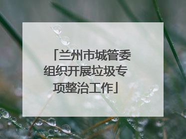 兰州市城管委组织开展垃圾专项整治工作