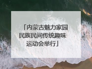 内蒙古魅力家园民族民间传统趣味运动会举行
