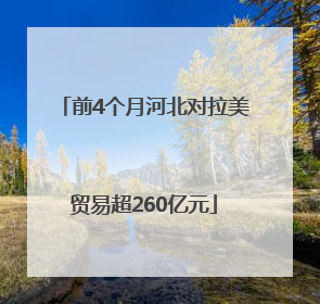 前4个月河北对拉美贸易超260亿元