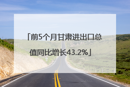 前5个月甘肃进出口总值同比增长43.2%