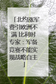 北约涨军费引欧洲不满 比利时专家：军备竞赛不能实现战略自主