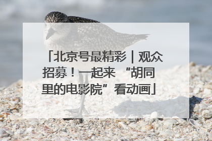 北京号最精彩｜观众招募！一起来 “胡同里的电影院”看动画