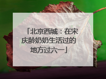 北京西城：在宋庆龄奶奶生活过的地方过六一