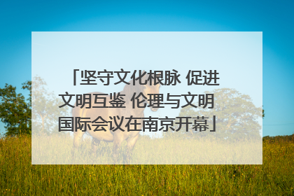 坚守文化根脉 促进文明互鉴 伦理与文明国际会议在南京开幕