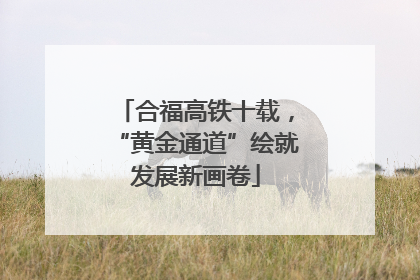 合福高铁十载，“黄金通道”绘就发展新画卷