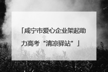 咸宁市爱心企业架起助力高考“清凉驿站”