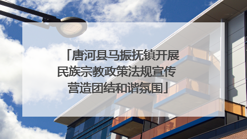 唐河县马振抚镇开展民族宗教政策法规宣传 营造团结和谐氛围