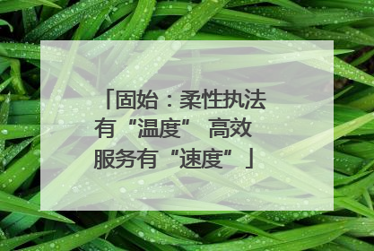 固始：柔性执法有“温度” 高效服务有“速度”