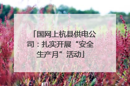 国网上杭县供电公司：扎实开展“安全生产月”活动
