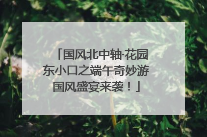 国风北中轴·花园东小口之端午奇妙游国风盛宴来袭！