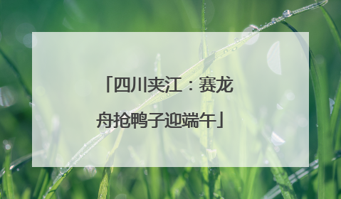 四川夹江：赛龙舟抢鸭子迎端午