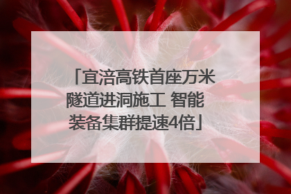 宜涪高铁首座万米隧道进洞施工 智能装备集群提速4倍