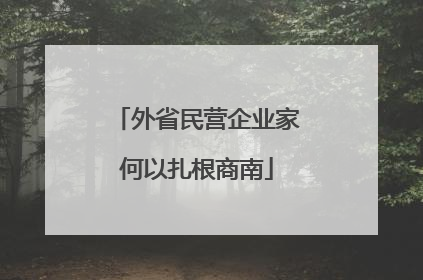 外省民营企业家何以扎根商南