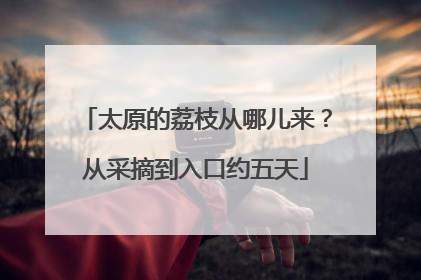 太原的荔枝从哪儿来？从采摘到入口约五天