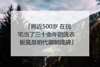 将近500岁 在民宅当了三十余年的洗衣板竟是明代御制箴碑