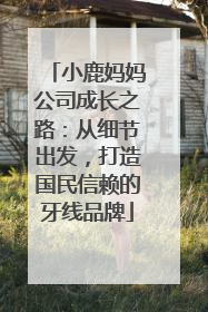 小鹿妈妈公司成长之路：从细节出发，打造国民信赖的牙线品牌