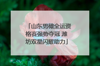 山东男橄全运资格赛强势夺冠 潍坊双星闪耀助力