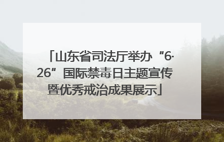 山东省司法厅举办“6·26”国际禁毒日主题宣传暨优秀戒治成果展示