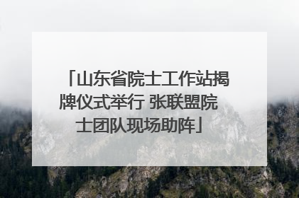 山东省院士工作站揭牌仪式举行 张联盟院士团队现场助阵
