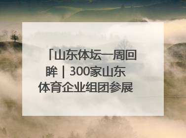 山东体坛一周回眸｜300家山东体育企业组团参展中国体博会