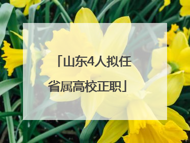 山东4人拟任省属高校正职