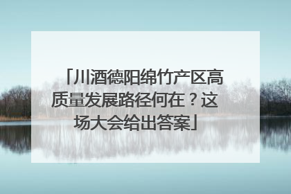 川酒德阳绵竹产区高质量发展路径何在？这场大会给出答案