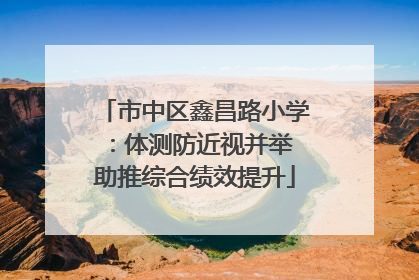 市中区鑫昌路小学：体测防近视并举 助推综合绩效提升