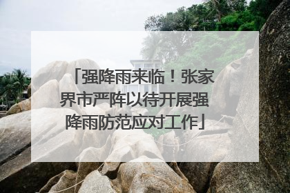 强降雨来临！张家界市严阵以待开展强降雨防范应对工作