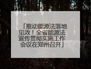 推动能源法落地见效！全省能源法宣传贯彻实施工作会议在郑州召开