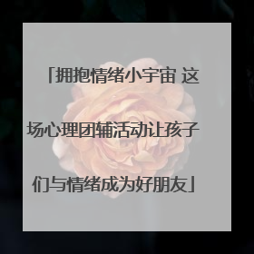 拥抱情绪小宇宙 这场心理团辅活动让孩子们与情绪成为好朋友