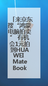 来京东搜“鸿蒙电脑拍卖” 有机会1元拍到HUAWEI MateBook Fold 非凡大师