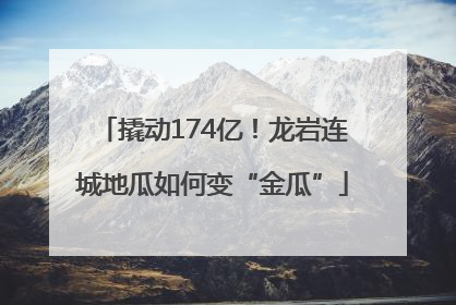 撬动174亿！龙岩连城地瓜如何变“金瓜”