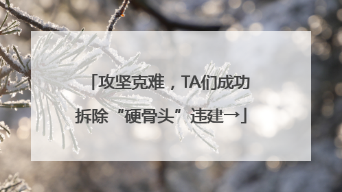 攻坚克难，TA们成功拆除“硬骨头”违建→